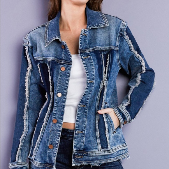 Raw Utility Denim Jacket-dark wash - Picture 2 of 4